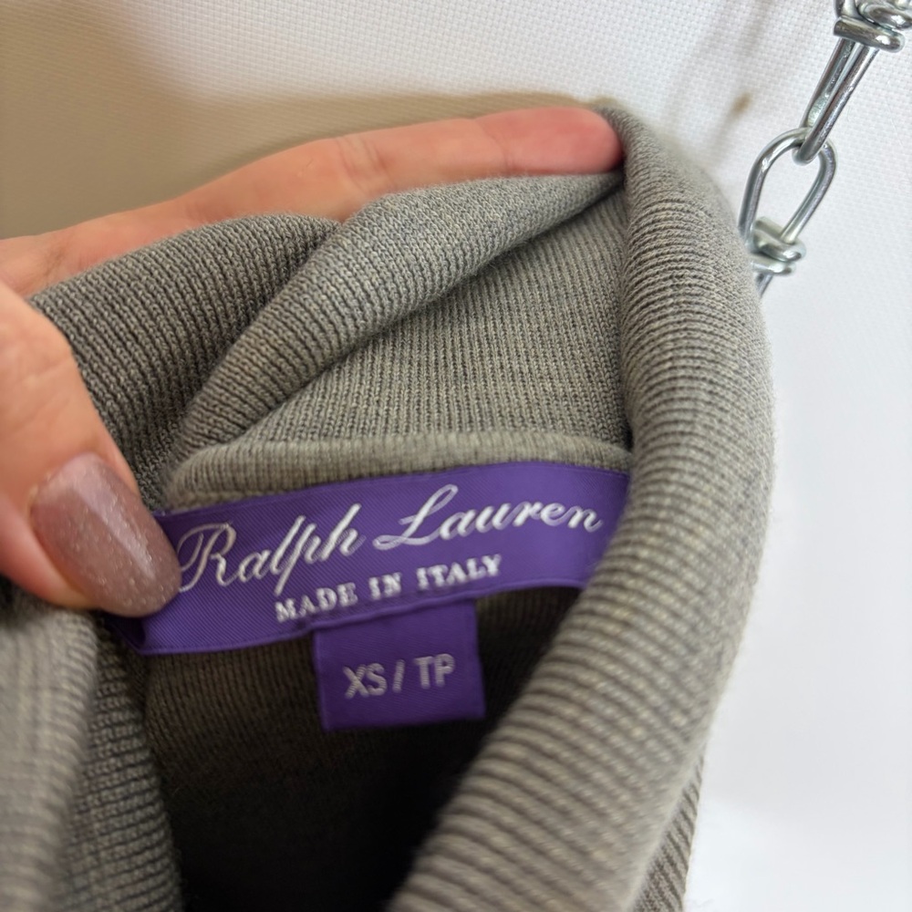 Ralph Lauren Purple Label Merino Sleeveless Turtleneck Maxi Dress - Grau View 6